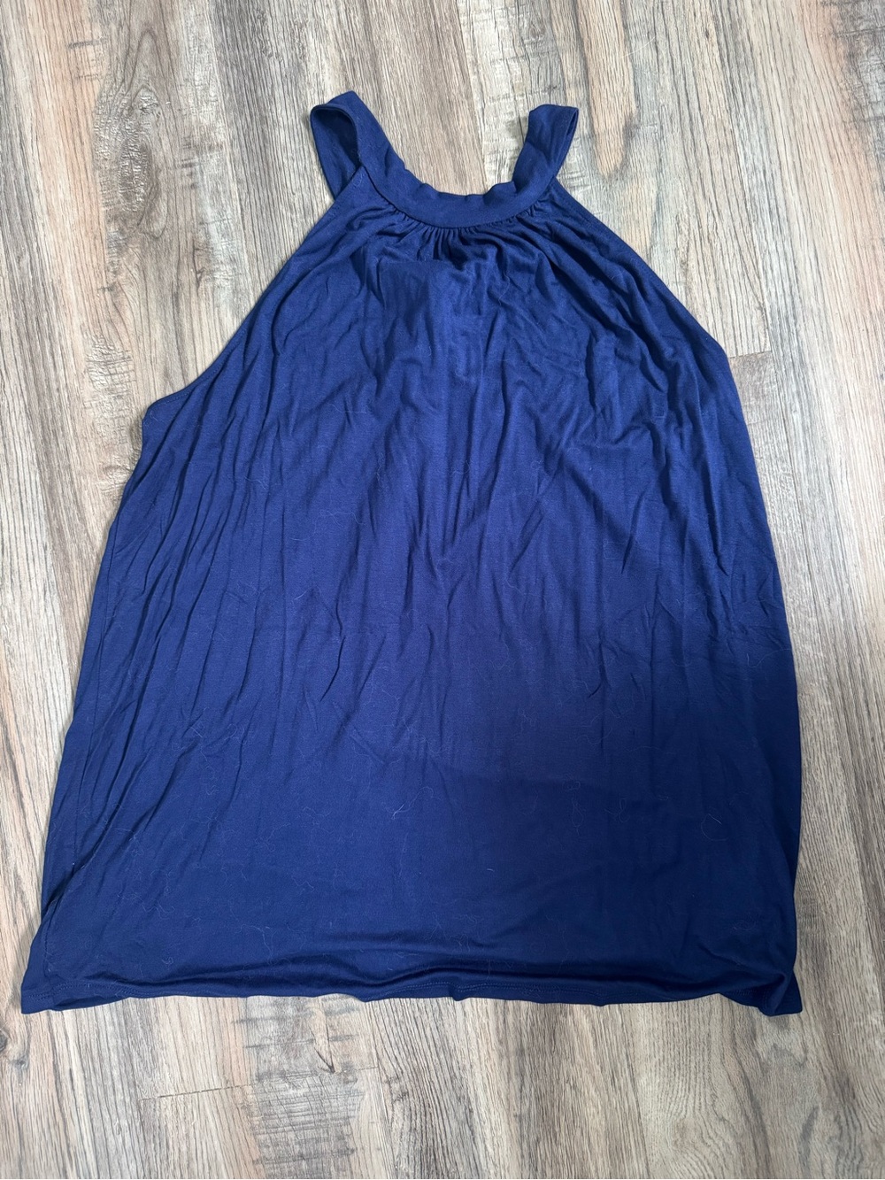 NWT LOFT Navy High-Neck Halter Tank